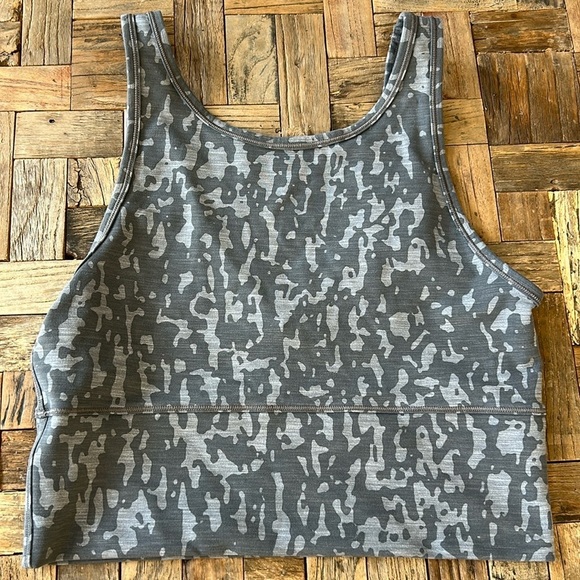 lululemon athletica Tops - Lululemon Power Pivot Tank *Tough Heathered PU Black Asphalt Gray M/L